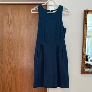 Madewell Blue Sleeveless A-Line Mini cocktail Dress